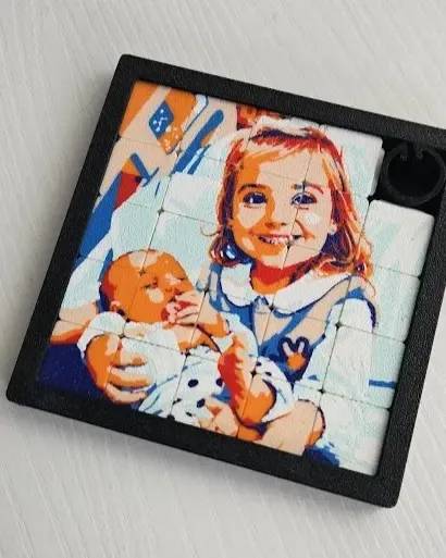 Puzle 3D de dos hermanas pequeñas